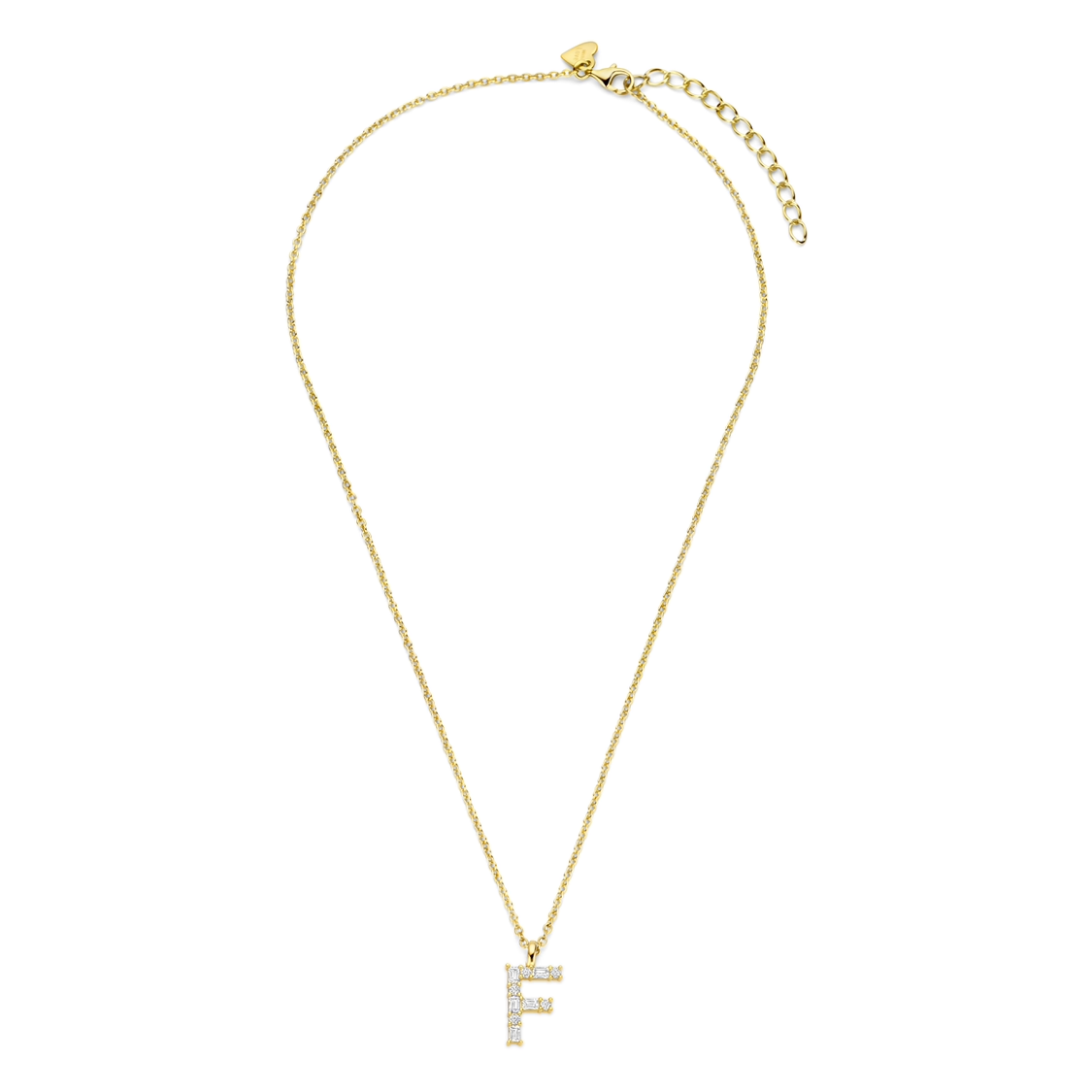 Buchstabencollier mit Zirkonia – 925er Silber vergoldet – Individualisierbar