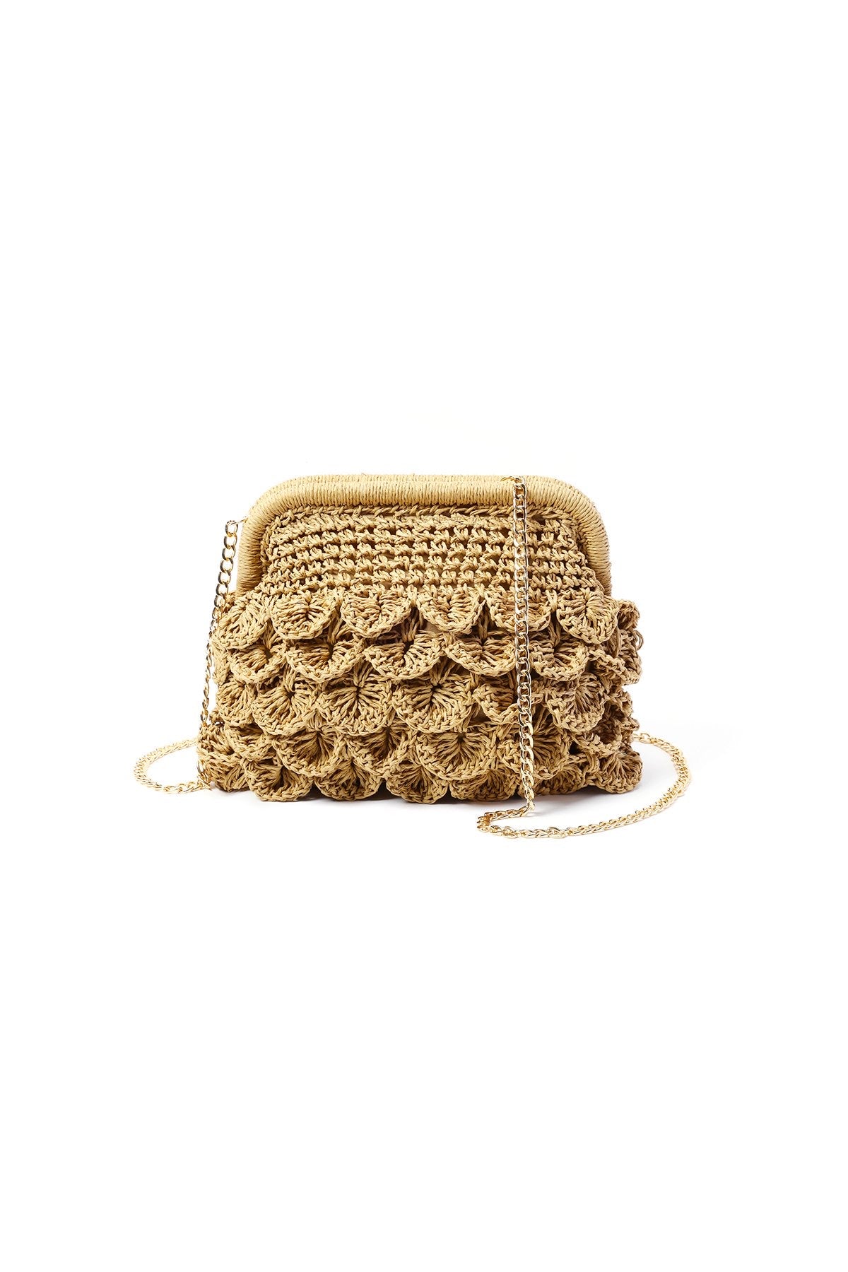 BELLA Strandtasche Strohgeflechtet /Beige