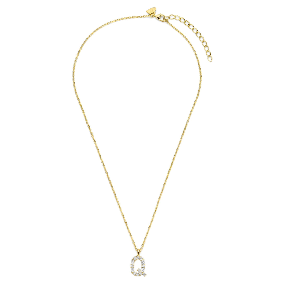 Buchstabencollier mit Zirkonia – 925er Silber vergoldet – Individualisierbar