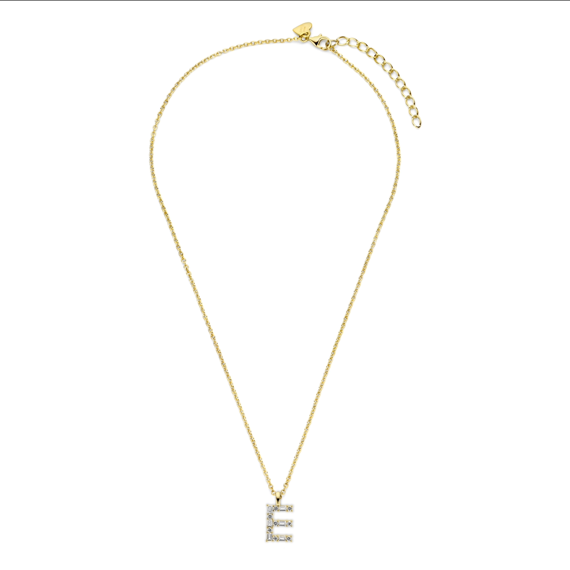 Buchstabencollier mit Zirkonia – 925er Silber vergoldet – Individualisierbar