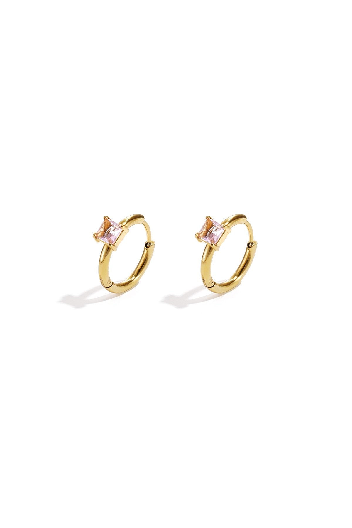 Aurora Ohrringe / Rosa Strass