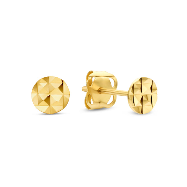 Ohrstecker Dot – 585 Gold, Diamond Cut