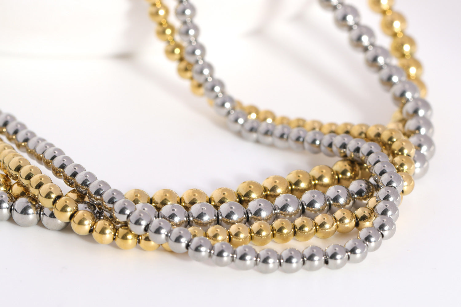 Kugelkette aus Edelstahl – 14 kt IPG-Vergoldung, luxuriös & robust