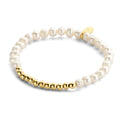 Armband aus Edelstahl mit Süßwasser-Zuchtperlen – 14 kt IPG-Vergoldung, elegant & modern