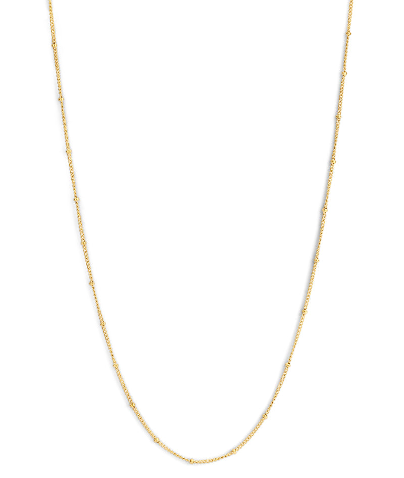 Elegante Edelstahlkette mit Kugeln – 14 kt. IPG-Vergoldung