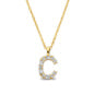 Buchstabencollier mit Zirkonia – 925er Silber vergoldet – Individualisierbar