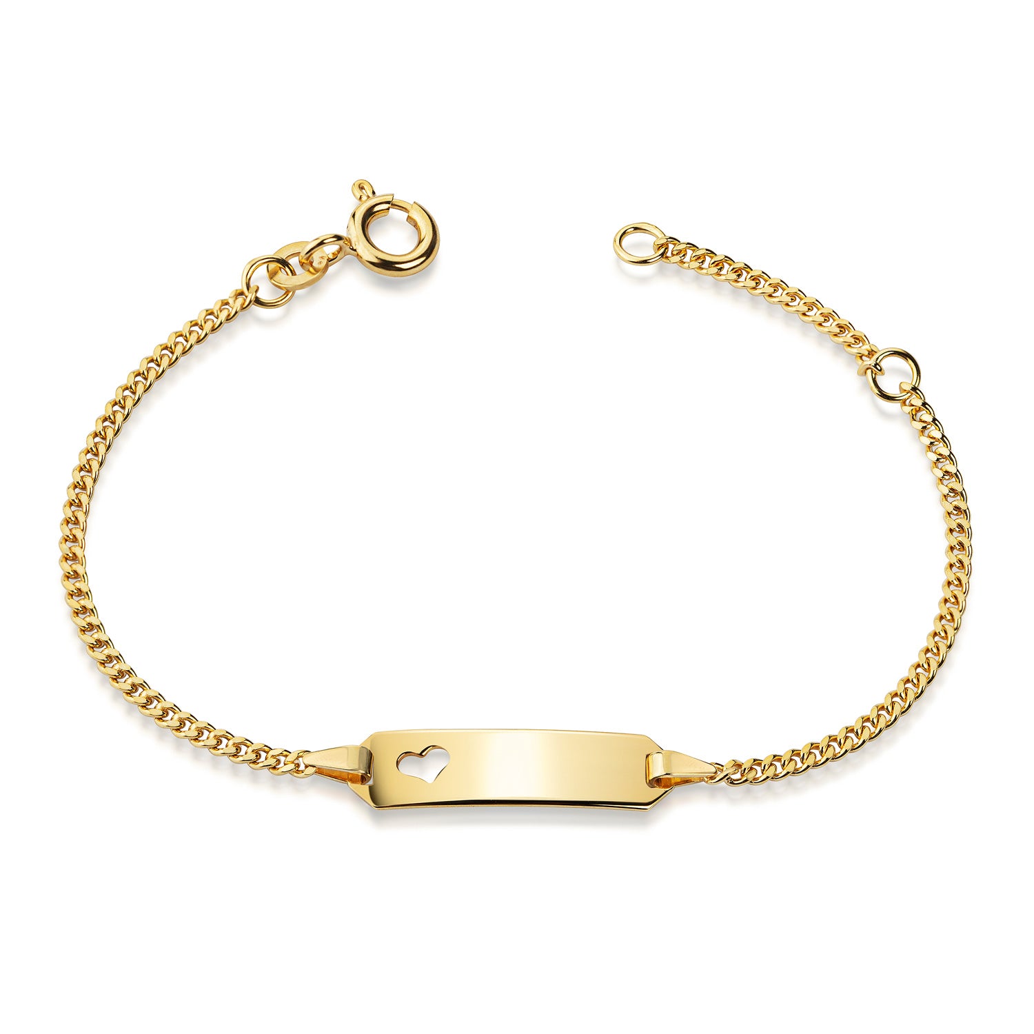 Baby- und Kinder-Schildarmband mit Herzmotiv aus 333er Gold – Ab Geburt