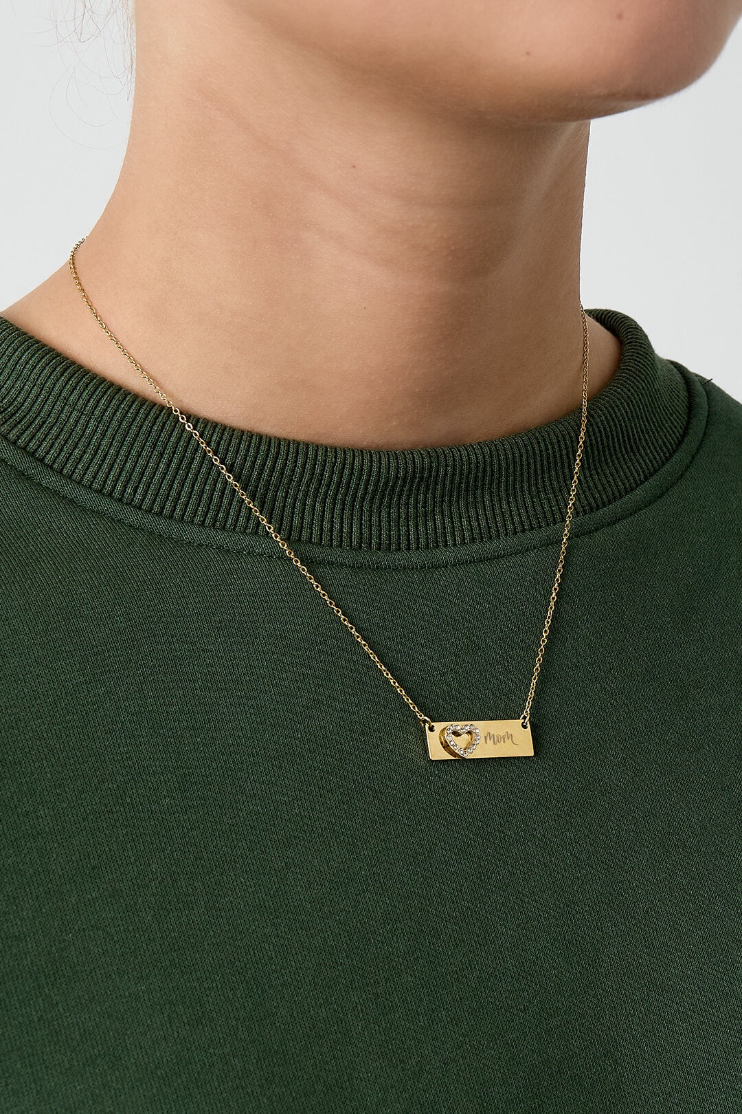 MOM mit Herz | Halskette in Gold