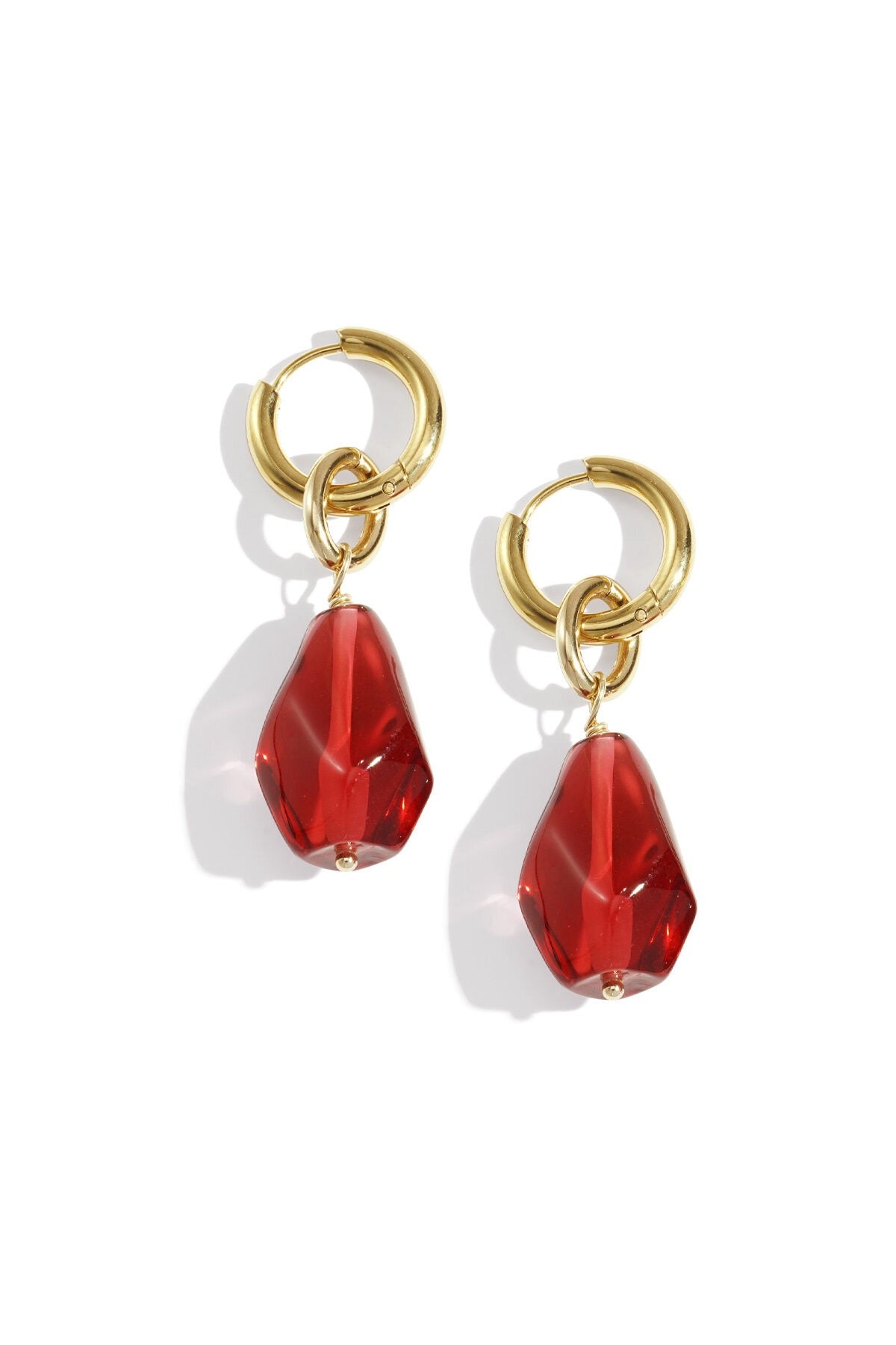 ARIA Hoops | Earrings | Red