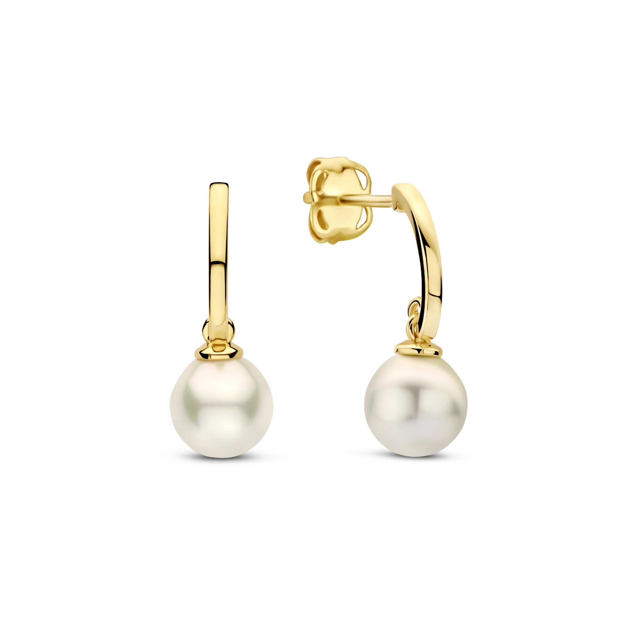 Elegante Ohrstecker mit Süßwasserzuchtperle – Gold 585